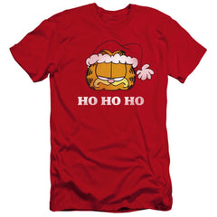 Garfield Ho Ho Ho Men's Ultra-Soft 30/1 Cotton Slim Short-Sleeve T-Shirt