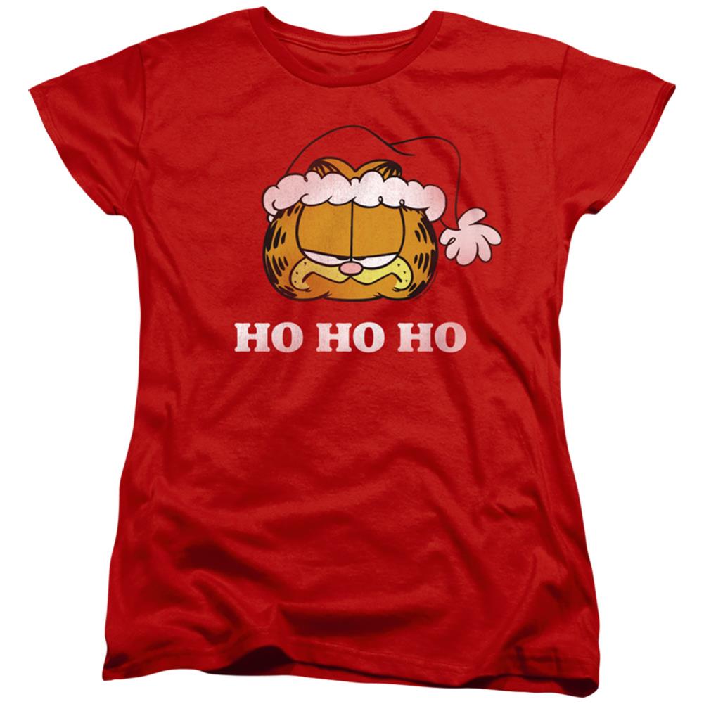 Garfield Ho Ho Ho Women's 18/1 Cotton Short-Sleeve T-Shirt