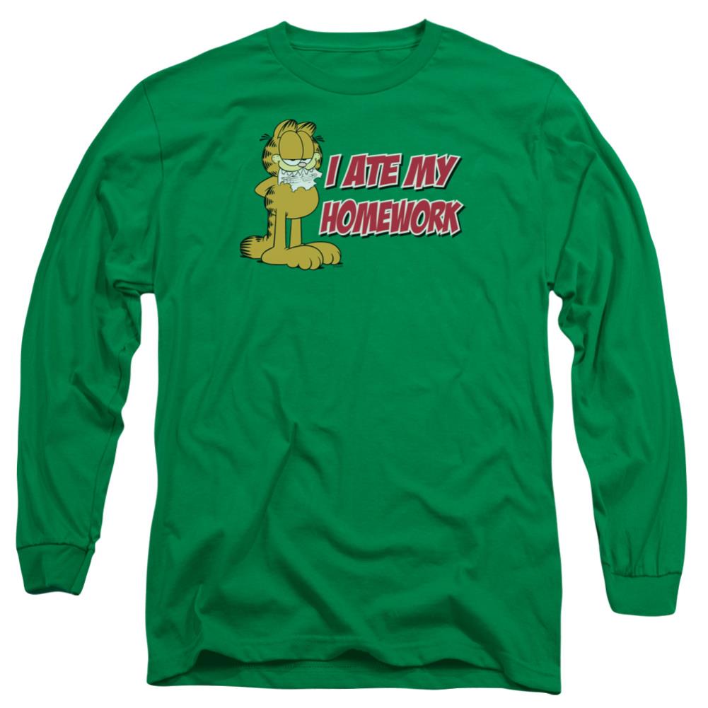 Garfield I Ate My Homework Men's 18/1 Cotton Long-Sleeve T-Shirt