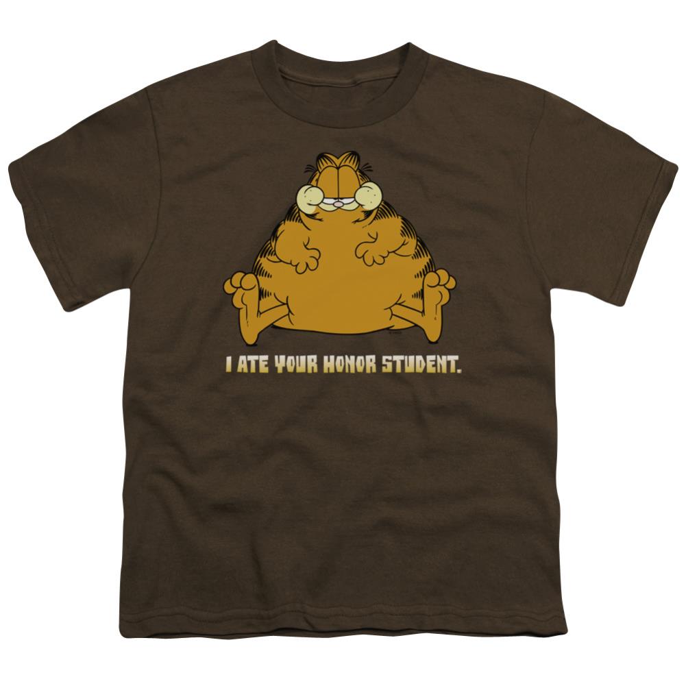 Garfield I Ate Your Honor Student Youth 18/1 100% Cotton Short-Sleeve T-Shirt