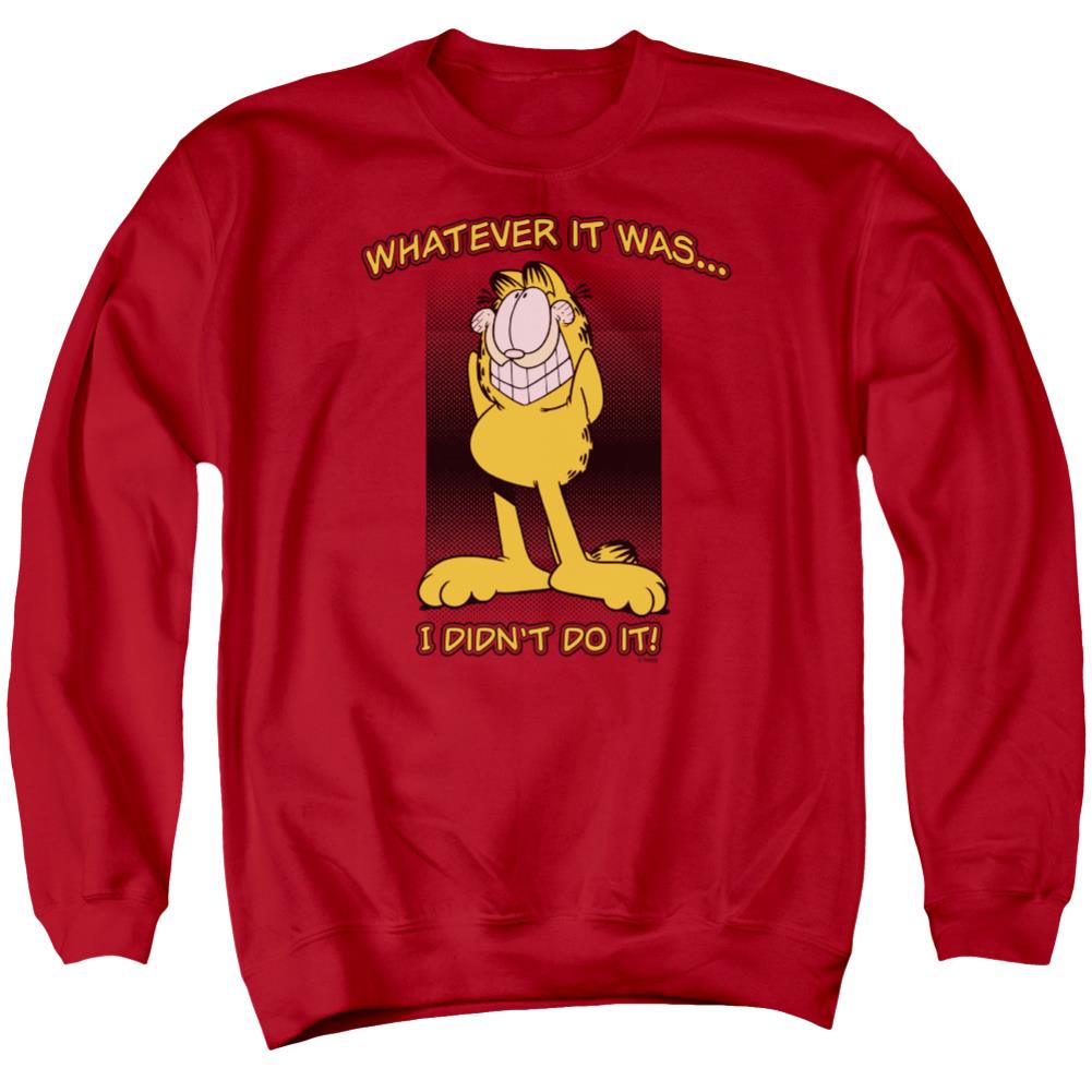 Garfield I Didnt Do It Men's Crewneck 50 50 Poly Long-Sleeve T-Shirt