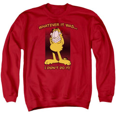 Garfield I Didnt Do It Men's Crewneck 50 50 Poly Long-Sleeve T-Shirt