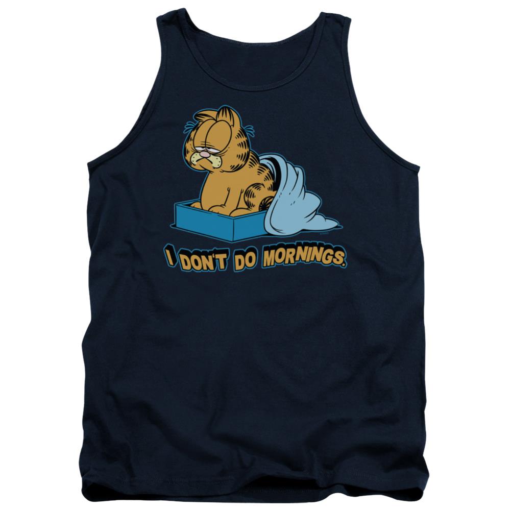 Garfield I Dont Do Mornings Men's 18/1 Cotton Tank Top