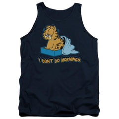 Garfield I Dont Do Mornings Men's 18/1 Cotton Tank Top