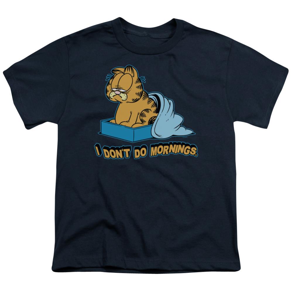 Garfield I Dont Do Mornings Youth 18/1 100% Cotton Short-Sleeve T-Shirt