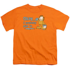 Garfield I Probably Did It Youth 18/1 100% Cotton Short-Sleeve T-Shirt