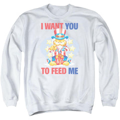 Garfield I Want You Men's Crewneck 50 50 Poly Long-Sleeve T-Shirt