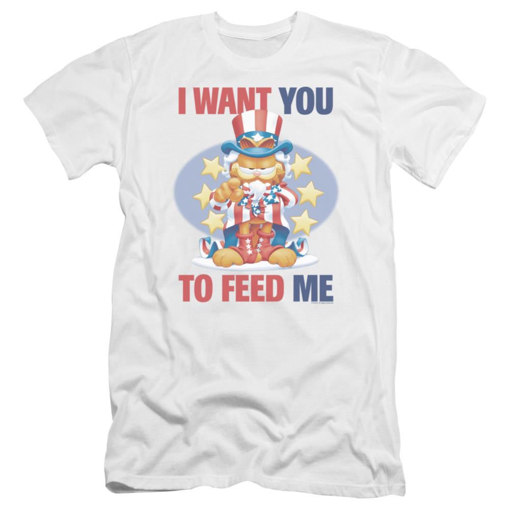Garfield I Want You Men's Ultra-Soft 30/1 Cotton Slim Short-Sleeve T-Shirt