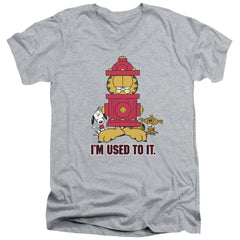 Garfield Im Used To It Men's 30/1 Cotton Slim V-Neck T-Shirt