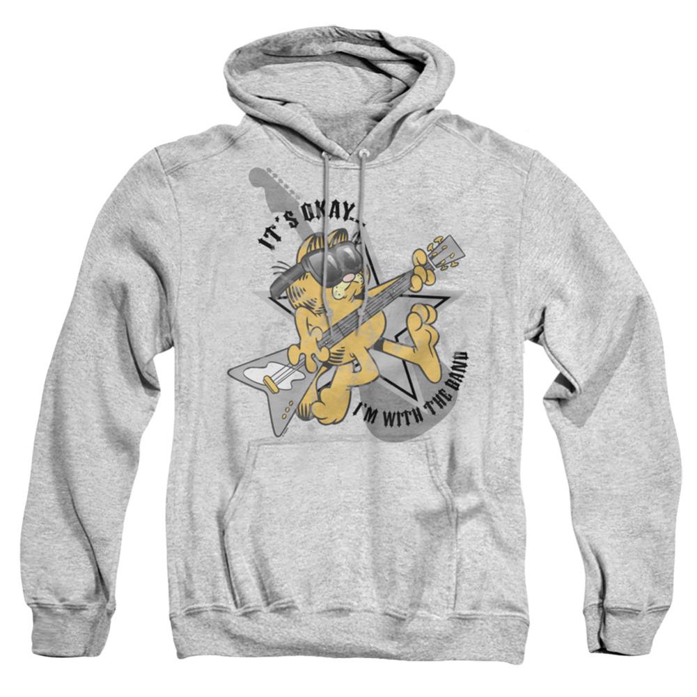 Garfield Im With The Band Men's Pull-Over 75 25 Poly Hoodie
