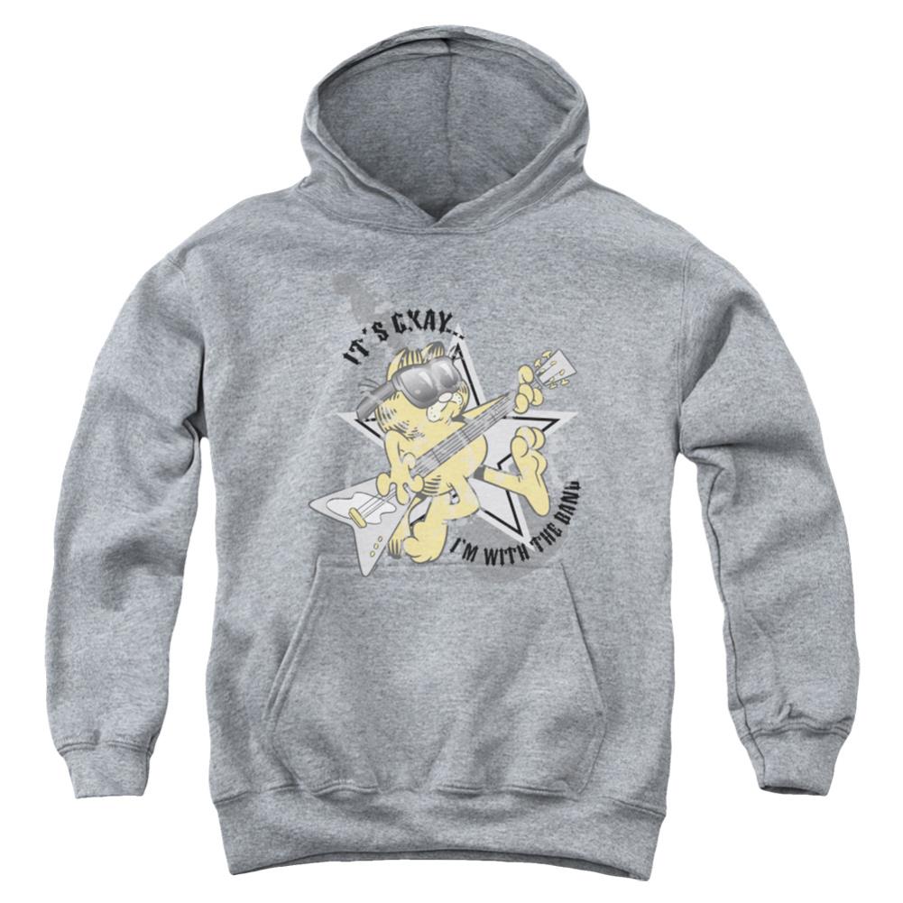 Garfield Im With The Band Youth Cotton Poly Pull-Over Hoodie