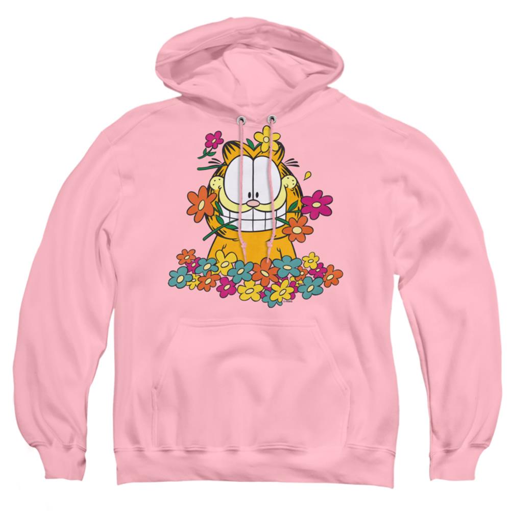 Garfield In The Garden Men's Pull-Over 75 25 Poly Hoodie