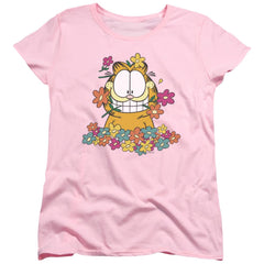 Garfield In The Garden Women's 18/1 Cotton Short-Sleeve T-Shirt