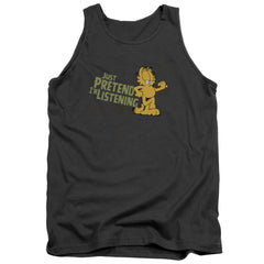 Garfield Just Pretend Im Listening Men's 18/1 Cotton Tank Top