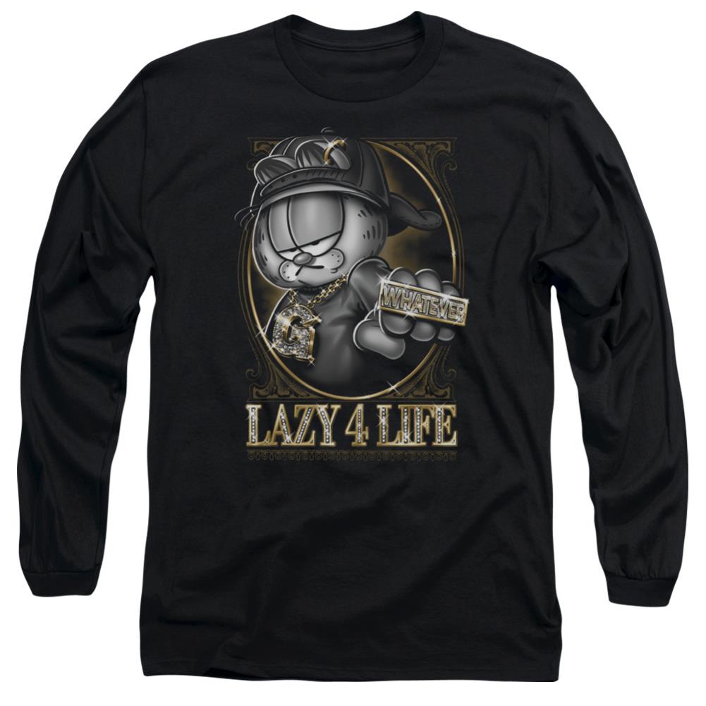 Garfield Lazy 4 Life Men's 18/1 Cotton Long-Sleeve T-Shirt