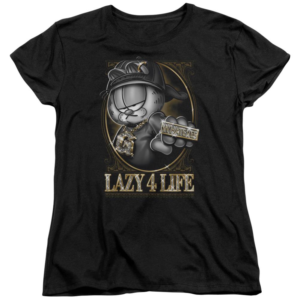 Garfield Lazy 4 Life Women's 18/1 Cotton Short-Sleeve T-Shirt