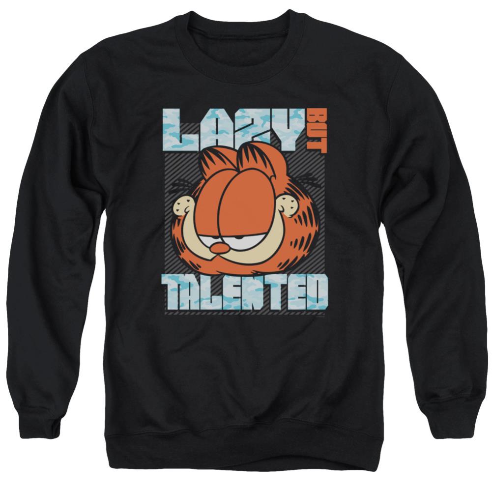 Garfield Lazy But Talented Men's Crewneck 50 50 Poly Long-Sleeve T-Shirt