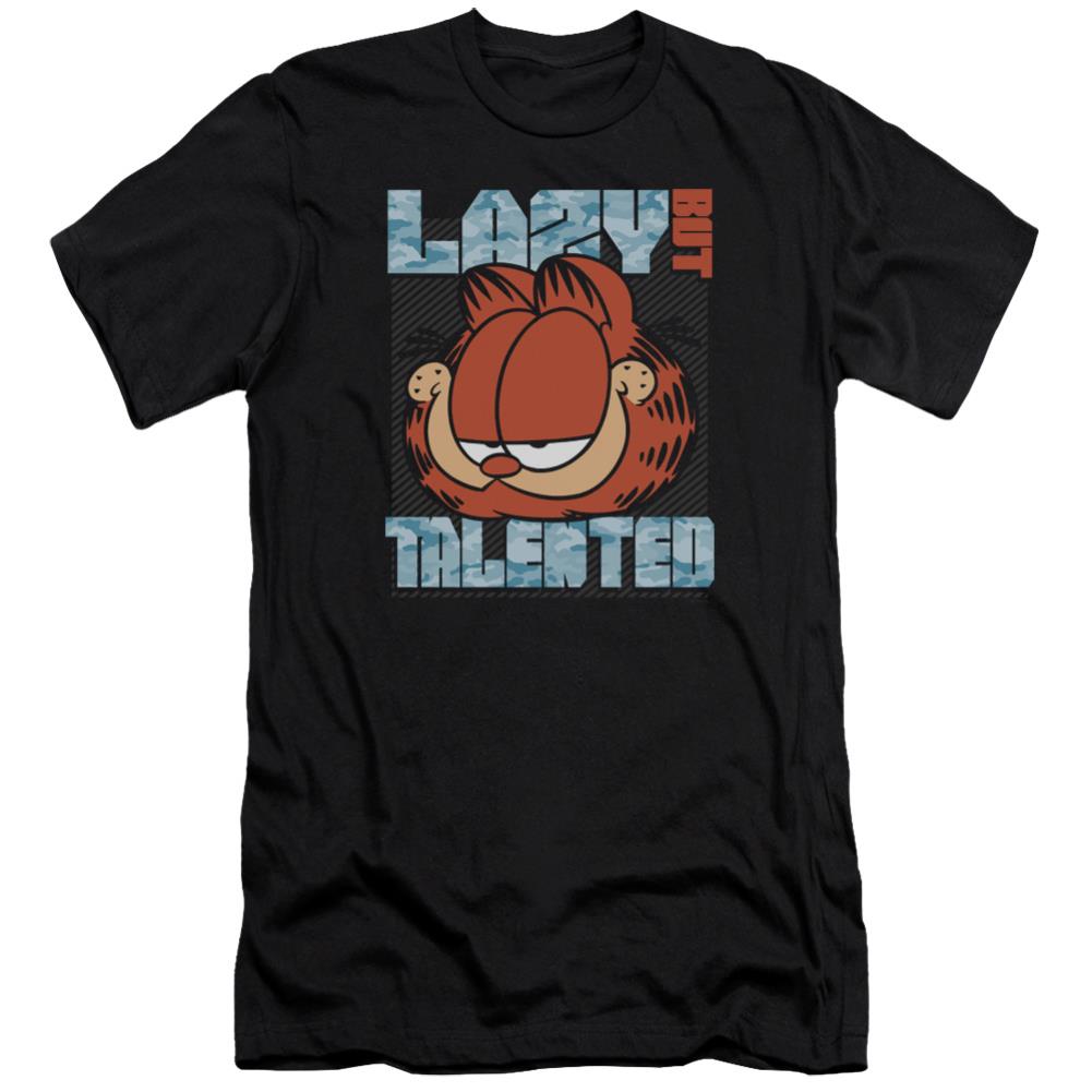 Garfield Lazy But Talented Men's Ultra-Soft 30/1 Cotton Slim Short-Sleeve T-Shirt