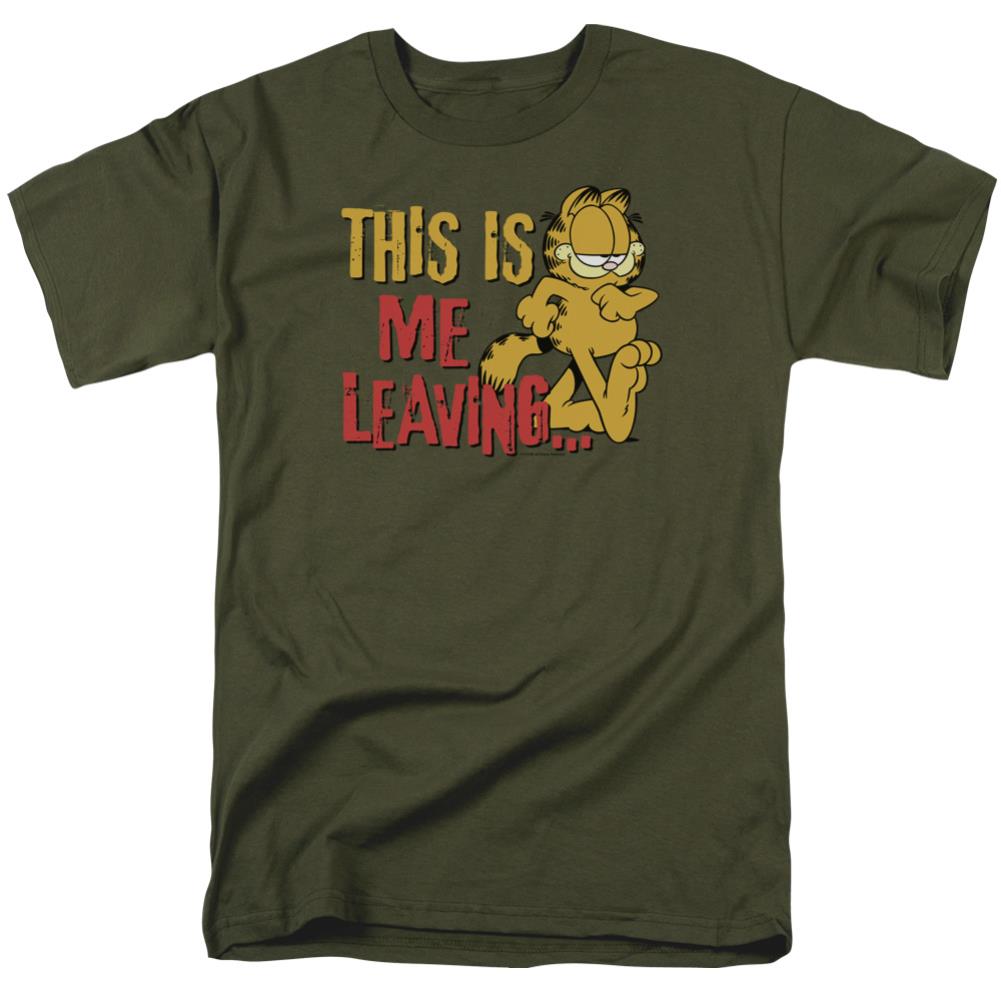 Garfield Leaving Men's 18/1 Cotton Short-Sleeve T-Shirt