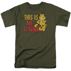 Garfield Leaving Men's 18/1 Cotton Short-Sleeve T-Shirt