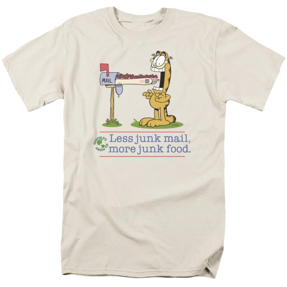 Garfield Less Junk Mail Men's 18/1 Cotton Short-Sleeve T-Shirt