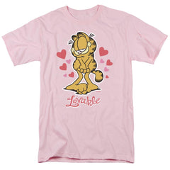 Garfield Lovable Men's 18/1 Cotton Short-Sleeve T-Shirt
