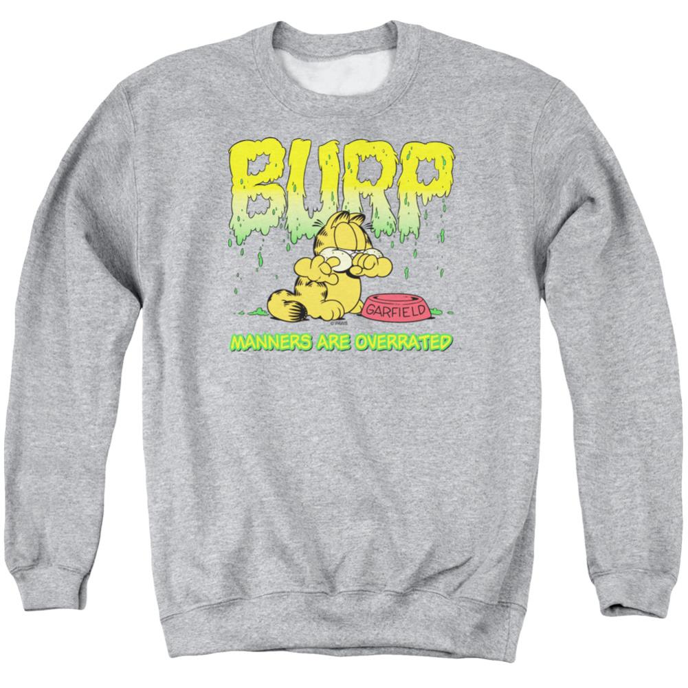 Garfield Manners Men's Crewneck 50 50 Poly Long-Sleeve T-Shirt