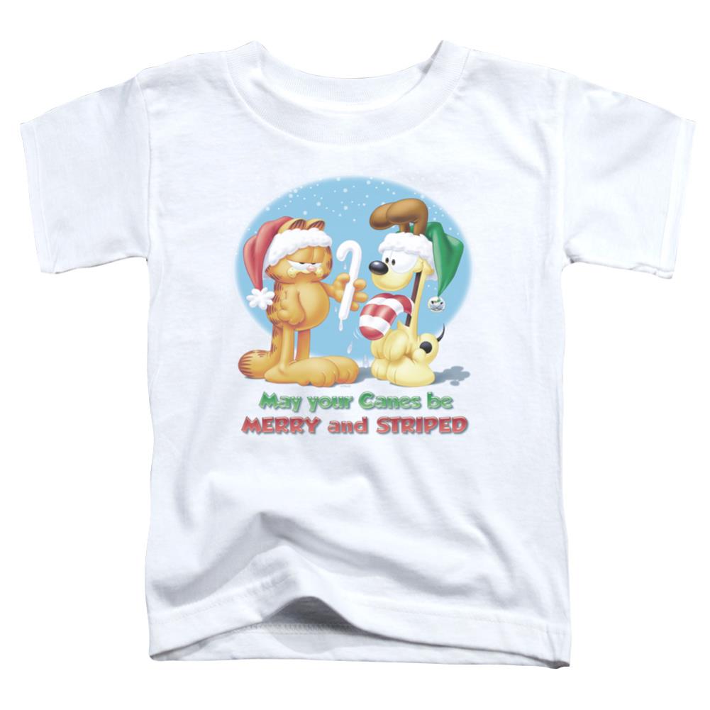 Garfield Merry And Striped Toddler 18/1 Cotton Short-Sleeve T-Shirt