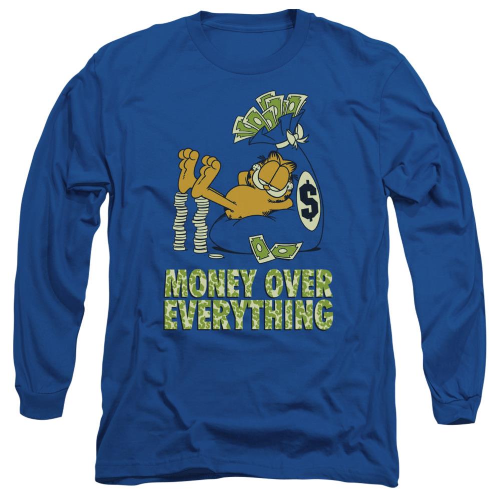 Garfield Money Is Everything Men's 18/1 Cotton Long-Sleeve T-Shirt