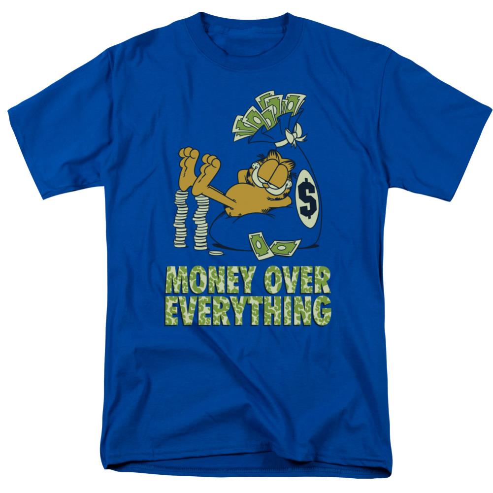 Garfield Money Is Everything Men's 18/1 Cotton Short-Sleeve T-Shirt