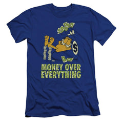 Garfield Money Is Everything Men's Ultra-Soft 30/1 Cotton Slim Short-Sleeve T-Shirt