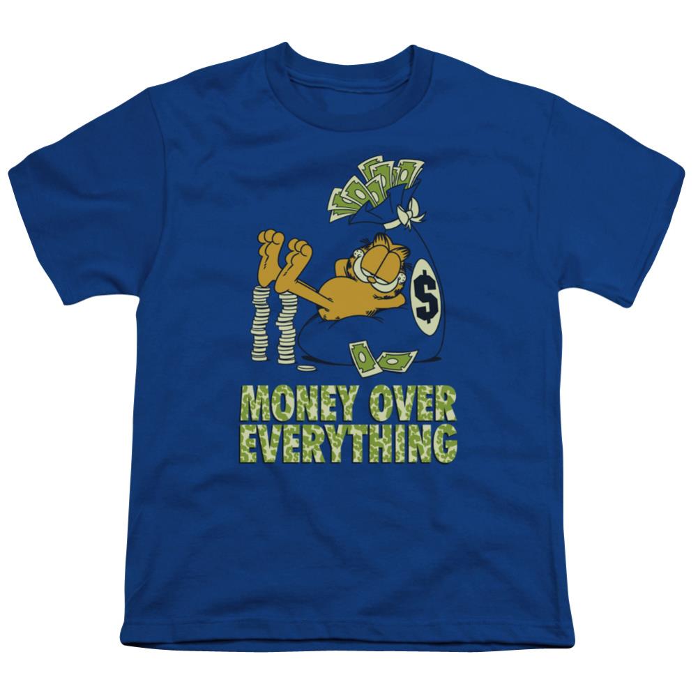 Garfield Money Is Everything Youth 18/1 100% Cotton Short-Sleeve T-Shirt