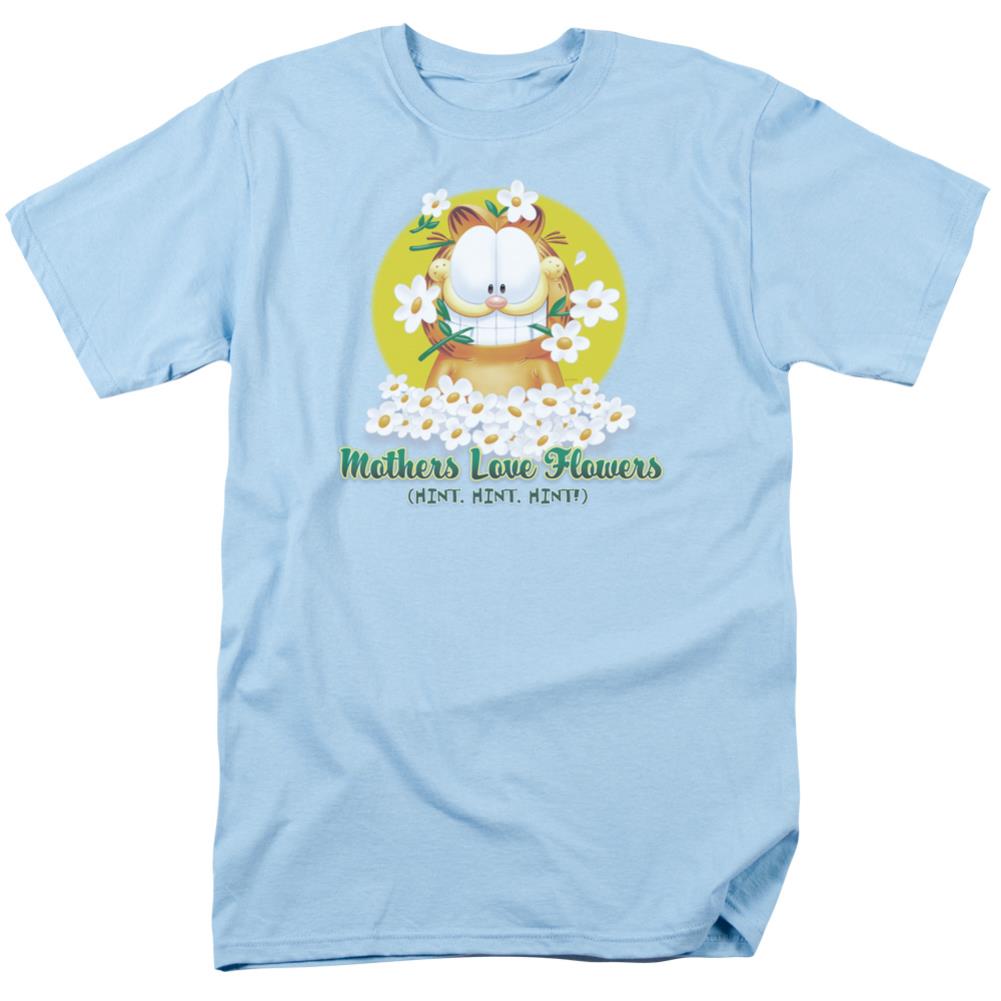 Garfield Mothers Love Flowers Men's 18/1 Cotton Short-Sleeve T-Shirt
