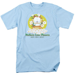 Garfield Mothers Love Flowers Men's 18/1 Cotton Short-Sleeve T-Shirt