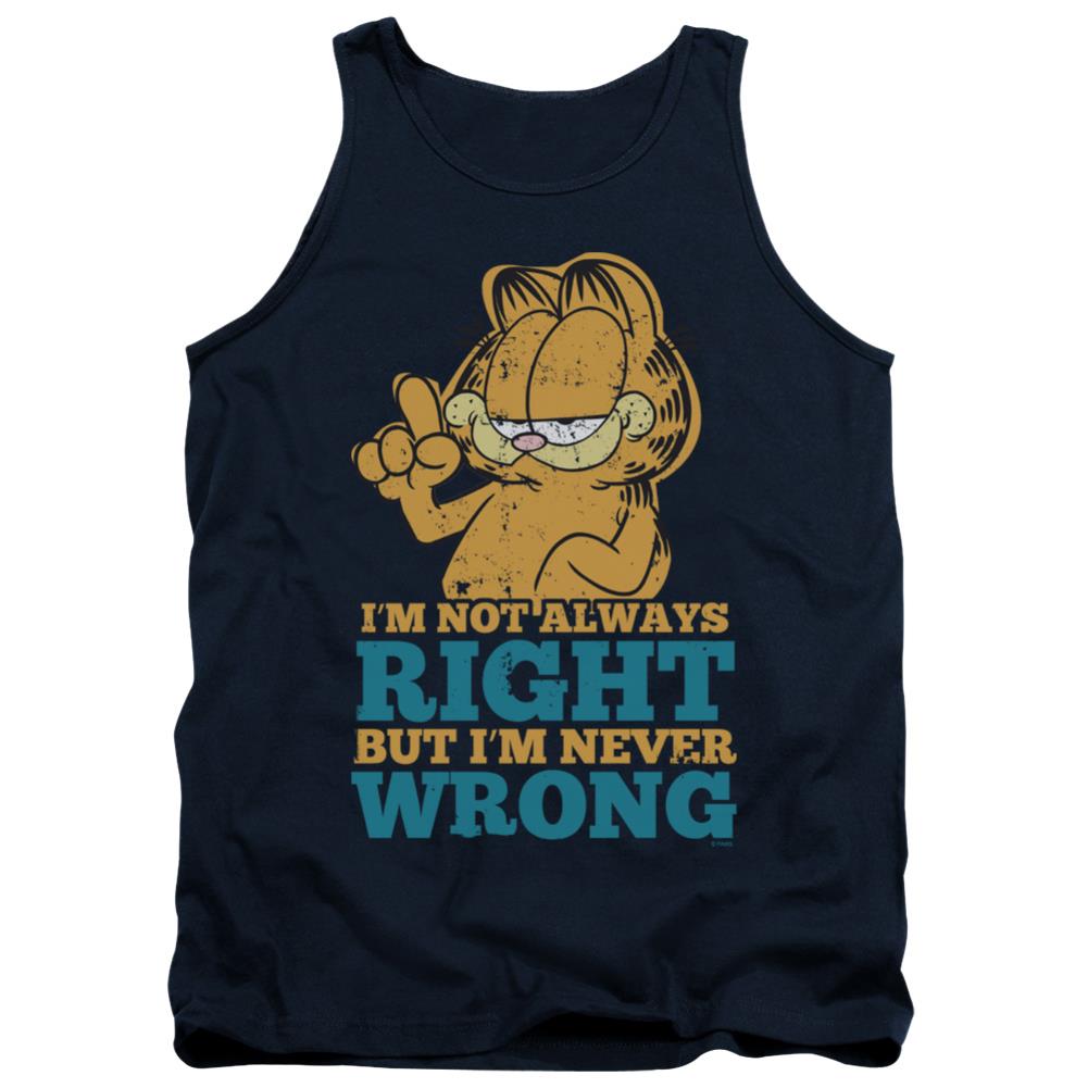 Garfield Never Wrong Men's 18/1 Cotton Tank Top