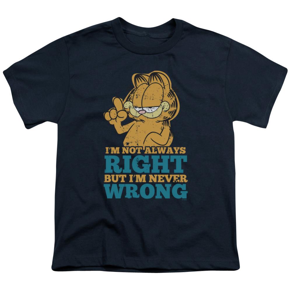 Garfield Never Wrong Youth 18/1 100% Cotton Short-Sleeve T-Shirt