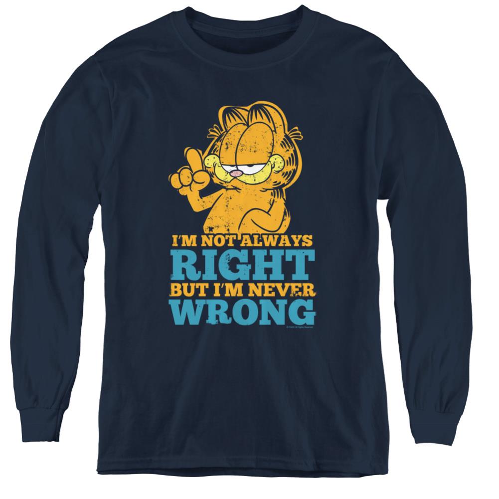 Garfield Never Wrong Youth Long-Sleeve T-Shirt