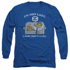 Garfield Not Lazy Men's 18/1 Cotton Long-Sleeve T-Shirt