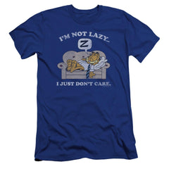 Garfield Not Lazy Men's Ultra-Soft 30/1 Cotton Slim Short-Sleeve T-Shirt