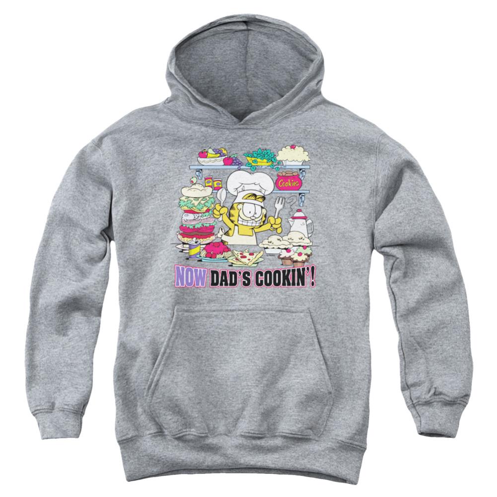 Garfield Now Dads Cooking Youth Cotton Poly Pull-Over Hoodie