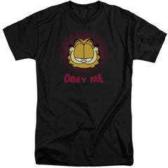 Garfield Obey Me Men's 18/1 Tall Cotton Short-Sleeve T-Shirt