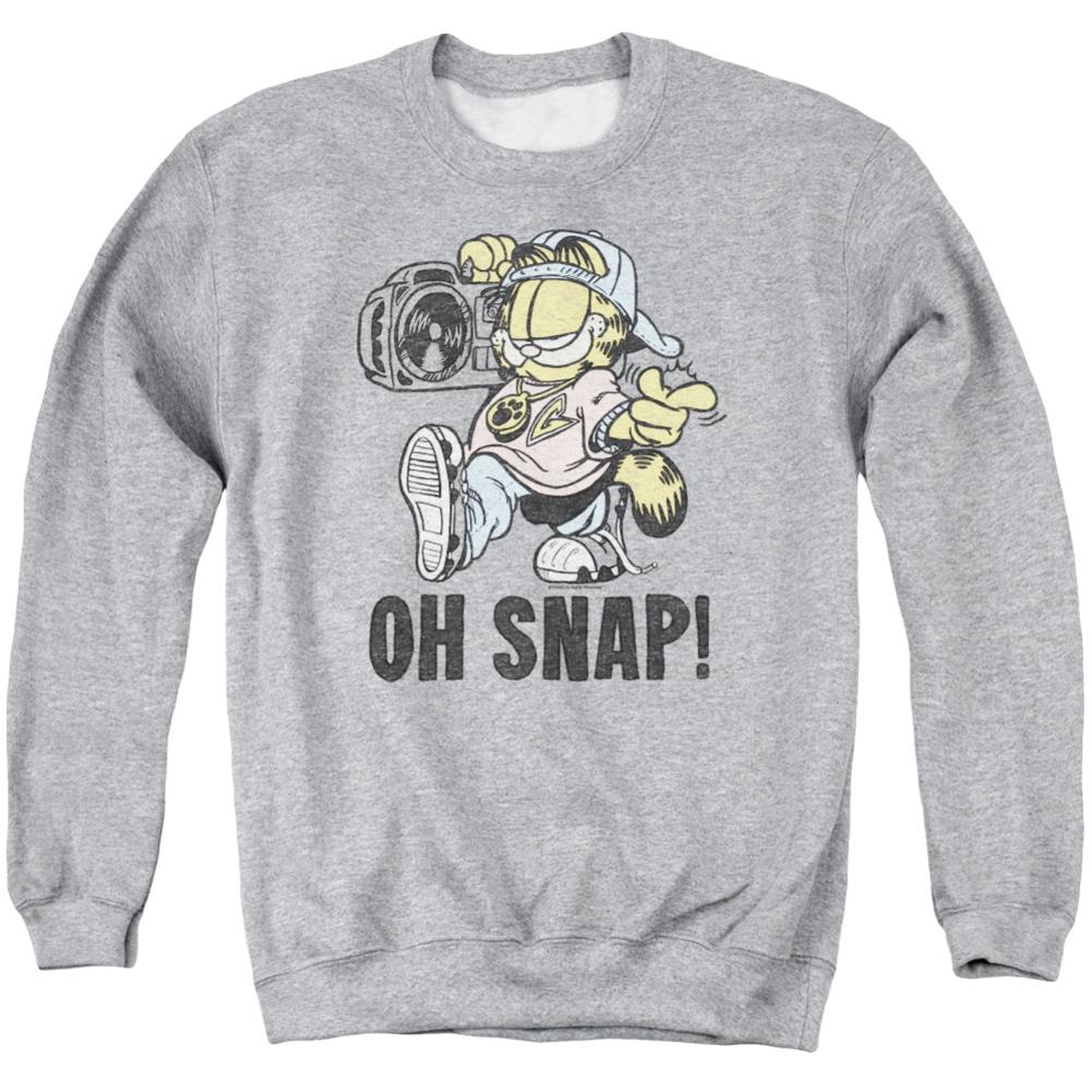 Garfield Oh Snap Men's Crewneck 50 50 Poly Long-Sleeve T-Shirt