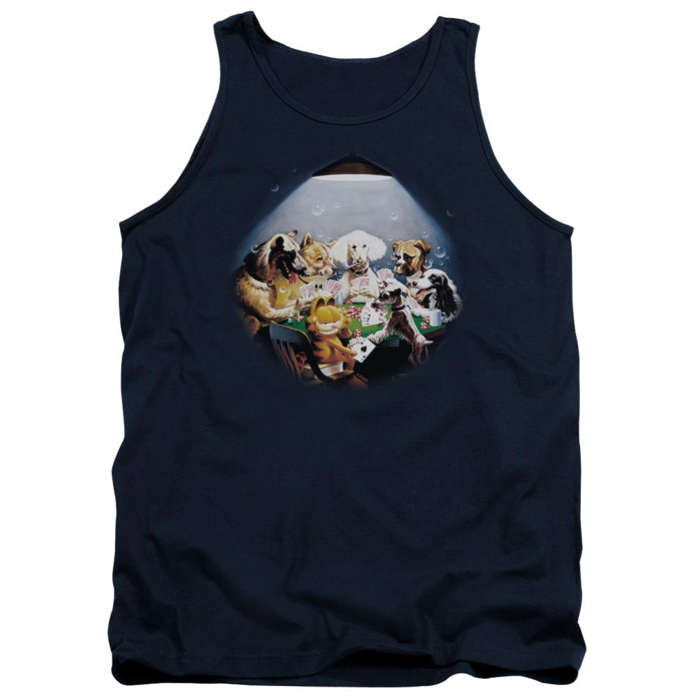 Garfield Playing With The Big Dogs Men's 18/1 Cotton Tank Top