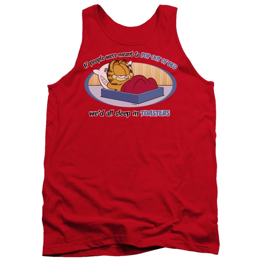 Garfield Pop Out Of Bed Men's 18/1 Cotton Tank Top