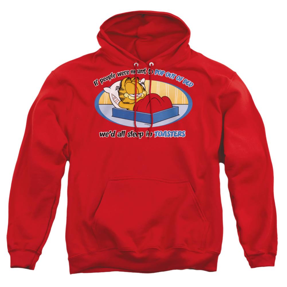Garfield Pop Out Of Bed Men's Pull-Over 75 25 Poly Hoodie