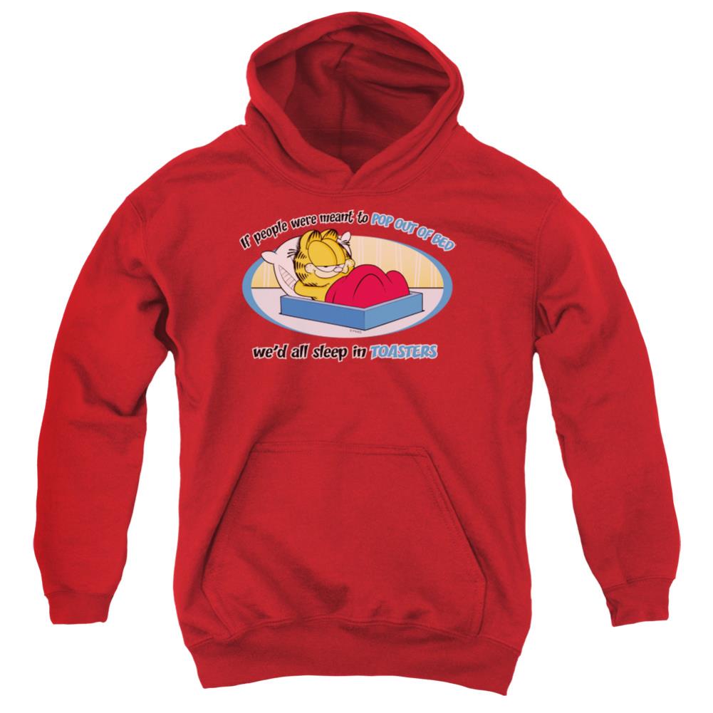 Garfield Pop Out Of Bed Youth Cotton Poly Pull-Over Hoodie