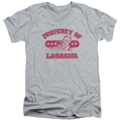 Garfield Property Of Lasagna Men's 30/1 Cotton Slim V-Neck T-Shirt