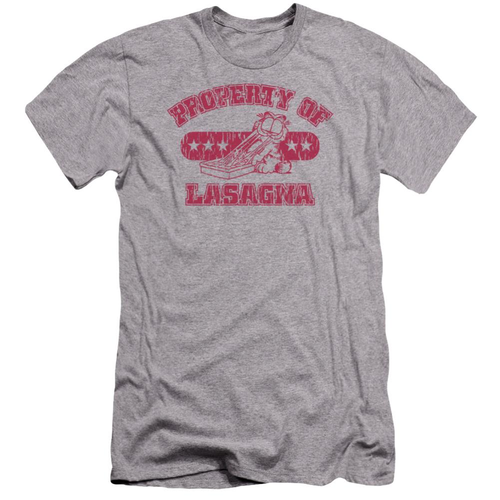 Garfield Property Of Lasagna Men's Ultra-Soft 30/1 Cotton Slim Short-Sleeve T-Shirt