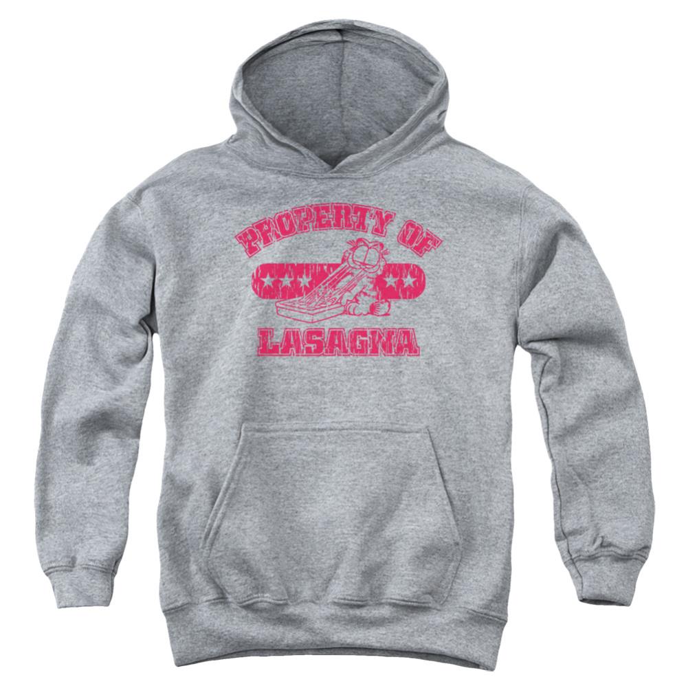 Garfield Property Of Lasagna Youth Cotton Poly Pull-Over Hoodie