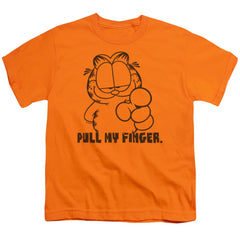 Garfield Pull My Finger Youth 18/1 100% Cotton Short-Sleeve T-Shirt